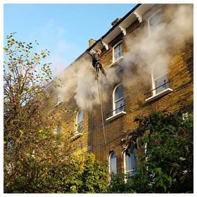 industrial abseiling london : cladding removal in London 